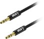 Audio kábel AlzaPower AluCore Audio 3,5 mm Jack (M) to 3,5 mm Jack (M) 2 m čierny - Audio kabel