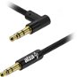 AlzaPower 90Core Audio 3.5mm Jack (M) to 3.5mm Jack 90° (M) 0.5m černý - Audio kabel