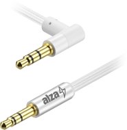AUX Cable AlzaPower 90Core Audio 3.5mm Jack (M) to 3.5mm Jack 90° (M) 0.5m white - Audio kabel