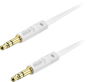 AUX Cable AlzaPower FlatCore Audio 3.5mm Jack (M) to 3.5mm Jack (M) 0.5m white - Audio kabel