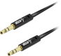 Audio kábel AlzaPower FlatCore Audio 3,5 mm Jack (M) to 3,5 mm Jack (M) 1 m čierny - Audio kabel