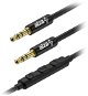 Audio kábel AlzaPower Alucore Audio 3,5 mm Jack 4P-TRRS (M) to 3,5 mm Jack (M), 0.5m - fekete - Audio kabel