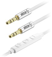 AlzaPower Alucore Audio 3,5 mm Jack 4P-TRRS (M) to 3,5 mm Jack (M), 0.5m - ezüst - Audio kábel