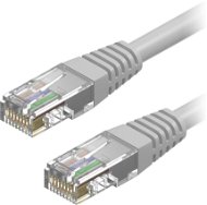 AlzaPower Patch CAT5E UTP 0.25m šedý - Síťový kabel