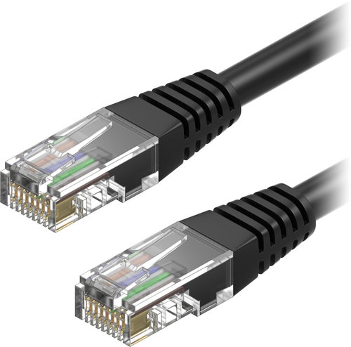 AlzaPower Patch CAT5E UTP 1m Black - Ethernet Cable - Main image