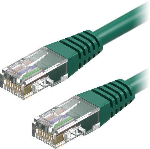 AlzaPower Patch CAT5E UTP 0.5m Green - Ethernet Cable - Main image