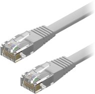 AlzaPower Patch CAT6 UTP Flat 0.5m šedý - Síťový kabel
