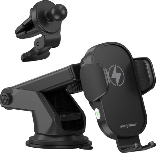 AlzaPower WF410 Wireless Car Charger 15W černý - Držák na mobil - Hlavní obrázek