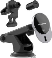 AlzaPower WQC202 Wireless Qi2 Car Charger 15W black - Phone holder
