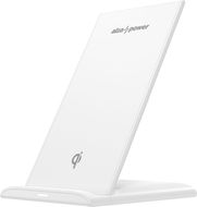 Wireless Charger AlzaPower WF220 Wireless Fast Charger, White - Bezdrátová nabíječka