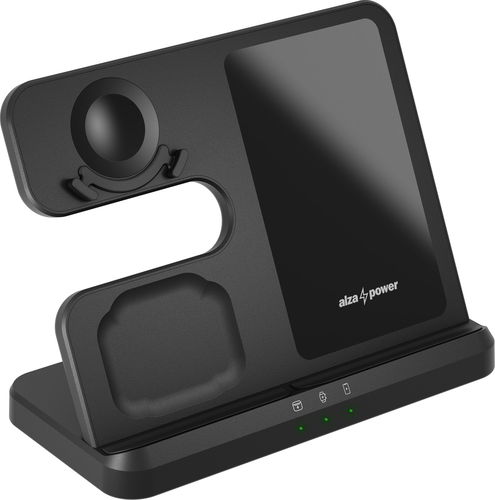 AlzaPower WSC120B 3in1 Wireless Charger für Samsung schwarz - Kabelloses Ladegerät - Hauptbild