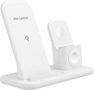 AlzaPower WFA130 PureCharge 3in1 Dock bílá - Bezdrátová nabíječka