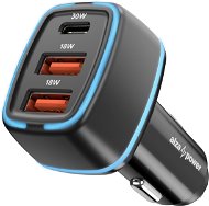 Nabíječka do auta AlzaPower Car Charger P220 USB-A + USB-C Power Delivery 30W černá - Nabíječka do auta