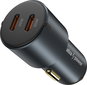 Autós töltő AlzaPower autós töltő X530 2xUSB-C Power Delivery 60W szürke - Nabíječka do auta