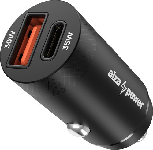 AlzaPower Car Charger M220 USB-A + USB-C Power Delivery 35W black - Car Charger - Main image