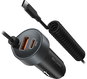 Car Charger AlzaPower Car Charger X565 USB-A + USB-C + Cable Power Delivery 65W silver - Nabíječka do auta