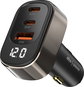 Car Charger AlzaPower Car Charger X570 USB-A + USB-C Power Delivery 100W black - Nabíječka do auta
