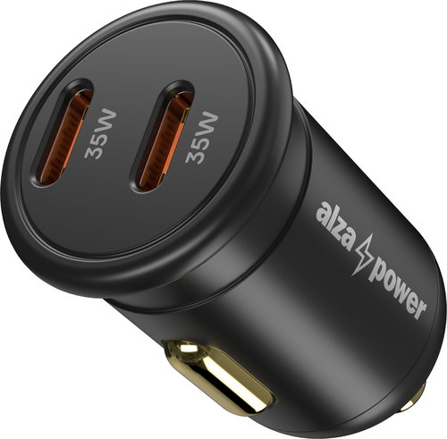 AlzaPower Car Charger C530 2xUSB-C Power Delivery 35W schwarz - Auto-Ladegerät - Hauptbild