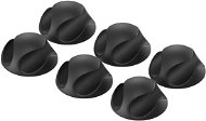 AlzaPower Cable Clips, 6pcs, Black - Cable Organiser