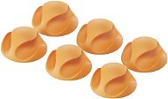 AlzaPower Cable Clips, 6pcs, Orange - Cable Organiser