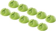 AlzaPower Small Cable Clips, 10pcs, Green - Cable Organiser