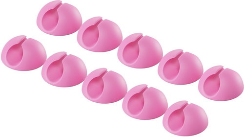 AlzaPower Small Cable Clips 10 Stück pink - Kabel-Organizer - Hauptbild