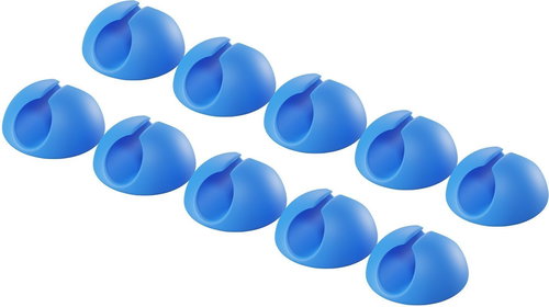 AlzaPower Little Cable Clips - 10 Stück - blau - Kabel-Organizer - Hauptbild