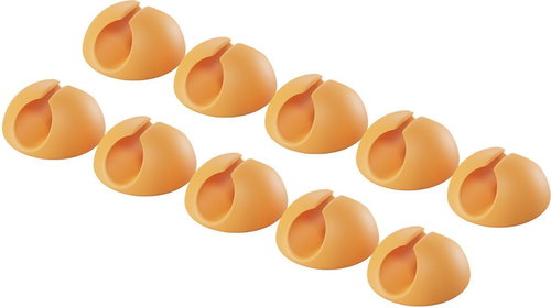 AlzaPower Little Cable Clips - 10 Stück - orange - Kabel-Organizer - Hauptbild