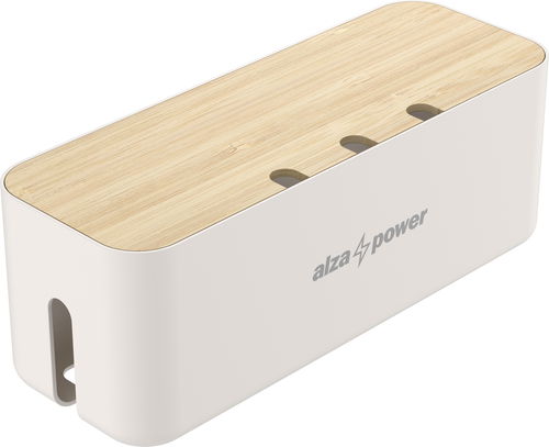 AlzaPower Cable Box Deluxe Large bílý - Organizér kabelů - Hlavní obrázek