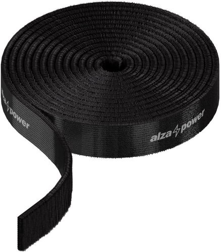AlzaPower VelcroStrap + Roll 1 m fekete - Kábelrendező - Fő fotó