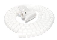 Cable Organiser AlzaPower Cable Tube 2,5m White - Organizér kabelů