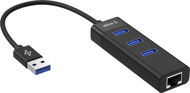 AlzaPower Core USB-A (M) für 3 x USB-A (F) mit LAN - schwarz - USB Hub