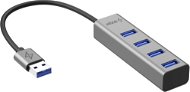 AlzaPower AluCore USB-A (M) - 4× USB-A (F) asztroszürke - USB Hub
