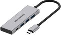 AlzaPower FlatCore Metal USB-C (M) na 3× USB-A a 1x USB-C 3.2 Gen 1 (F) 100W vesmírně šedý