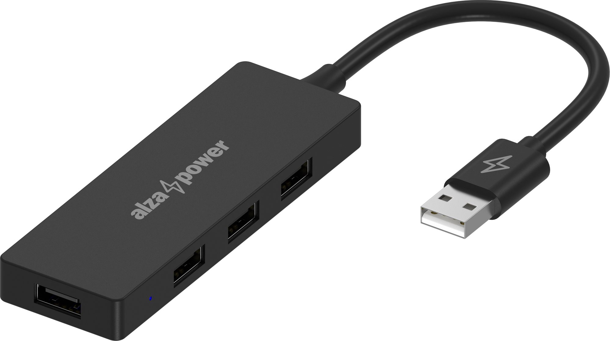 AlzaPowerFlatCoreUSB-A(M)to4×USB-A2.0(F)black