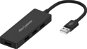 AlzaPower FlatCore USB-A (M) to 4× USB-A 2.0 (F) - fekete - USB Hub