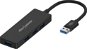 AlzaPower FlatCore USB-A (M) to 4× USB-A 3.0 (F) black - USB Hub
