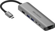 AlzaPower Metal USB-C Dock Station 6 v 1 with 8K vesmírno sivá - Dokovacia stanica