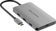 Dockingstation AlzaPower Metal USB-C Dock Station 8v1 Dual Screen C8 Space Gray - Dokovací stanice