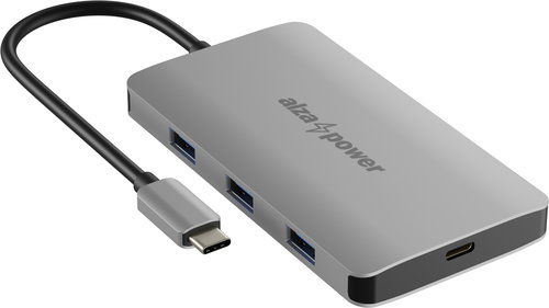 AlzaPower Metal USB-C Dock Station 8in1 Dual Screen C8 Space Gray - Dockingstation - Hauptbild