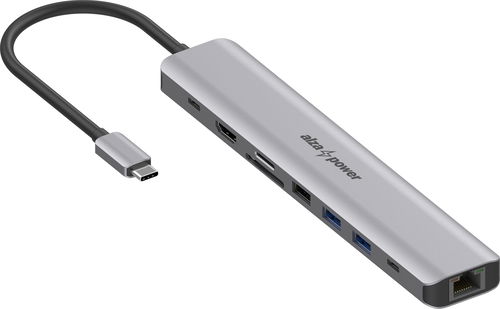 AlzaPower Metal USB-C Dock Station 9in1 (140W) Space Grau - Dockingstation - Hauptbild
