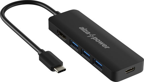 AlzaPower USB-C Dock Station 5in1 - schwarz - Dockingstation - Hauptbild