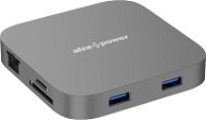 AlzaPower Metal USB-C Dock Cube 8in1 Space Grey - Docking Station