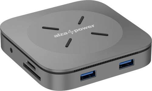 AlzaPower Metal USB-C Dock Cube 7in1 WF vesmírně šedá - Dokovací stanice - Hlavní obrázek