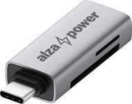 AlzaPower USB-C 3.2 Gen 1 Metal Memory Card Reader Space Grey - Card Reader