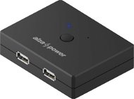 AlzaPower USB 2.0 2 In 2 Out KVM Switch Selector fekete - Kapcsoló