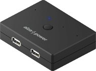 AlzaPower USB 2.0 4 In 2 Out KVM Switch Selector fekete - Kapcsoló