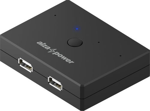 AlzaPower USB 2.0 2 In 4 Out KM Switch Selector černý - Přepínač - Hlavní obrázek
