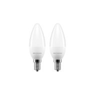 AlzaPower LED Essential 5,5 W (40 W), 2700 K, E14, 2 db-os készlet - LED izzó