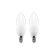 AlzaPower LED Essential Candle 8 W (60 W), 2700 K, E14, sada 2 ks - LED žiarovka